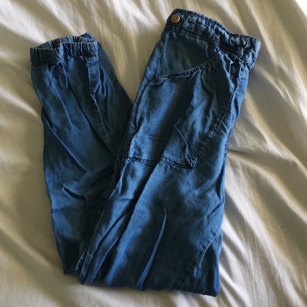 Casual Flowy Jean Pants